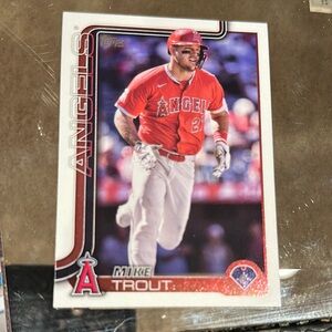 Topps Angels Baseball Card - Red and White
